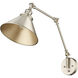Edward 25.5 inch 60 watt Modern Gold Swing Arm Sconce Wall Light